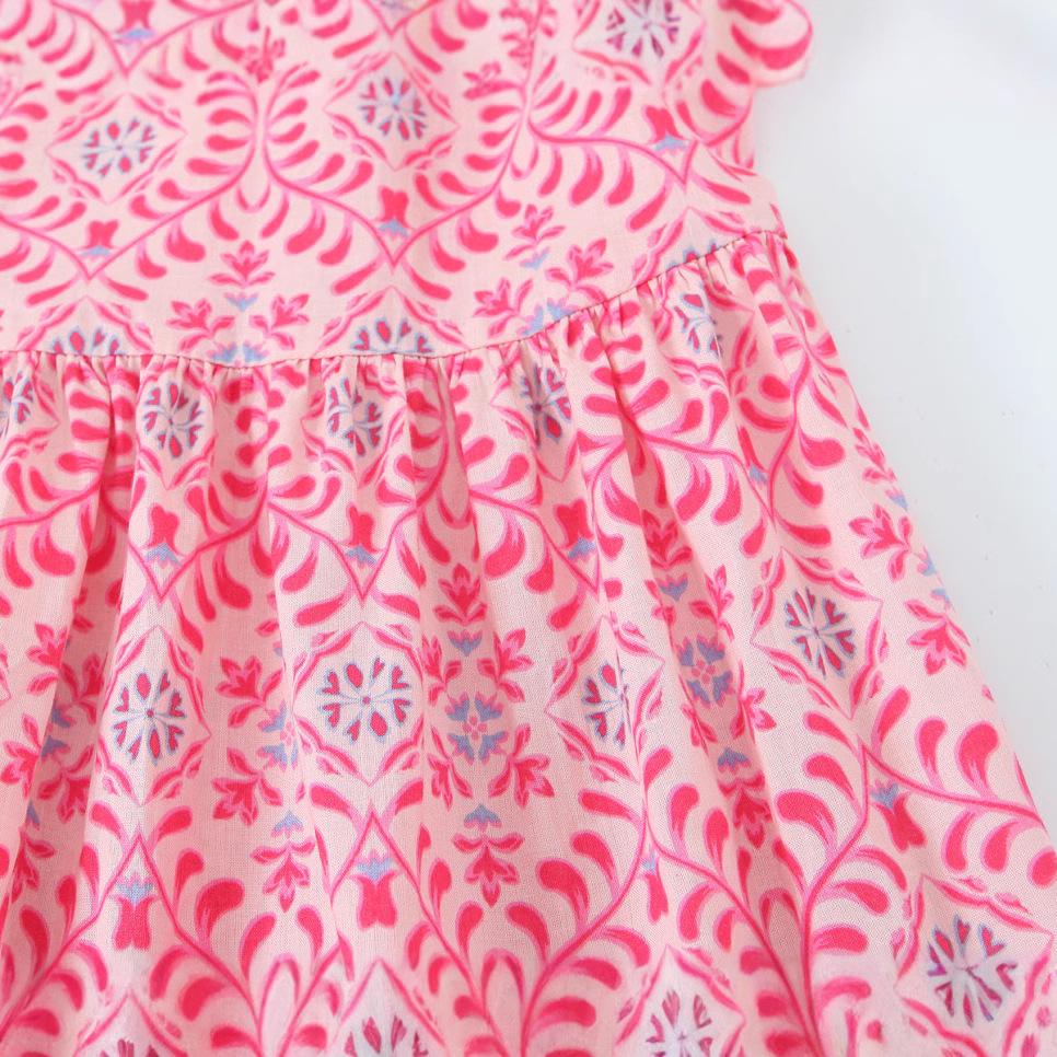 Spring 2025 Women's European American Style Fashion Loose Print Midi Dress