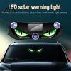 Universal Car Lighting Kit Solar Devil Eyes Light for Windshield, Window Warning Sign with Three Smart Modes, Automotive Ambient Kits LED Digital