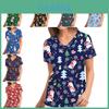 Weihnachts-Krankenschwester-Uniform T-Shirt Mit Aufdruck Für Feiertags-Cosplay Und Freizeitkleidung