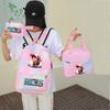 3Pcs/set Anime One Piece Backpack for Girls Boys Back To Schoolbag with Lunch Bag Student Bookbag Men Women Travel Bag Mochil