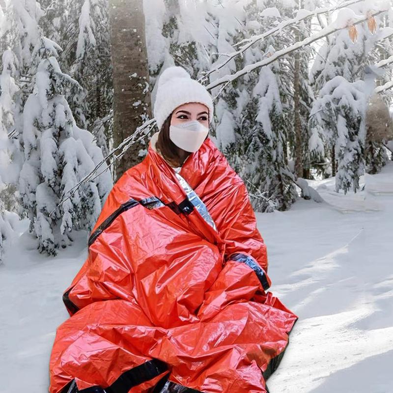 Outdoor Pe Aluminum Foil Emergency Sleeping Bag Simple Cold Proof Disaster Relief Emergency Warm Bag Raincoat Tent Storage