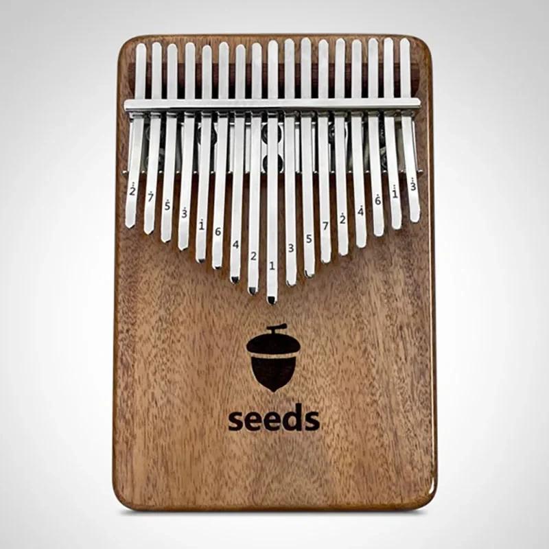 24 Keys Walnut Wood Kalimba Musical Keyboard Accessories Music Finger Piano Cute Gift