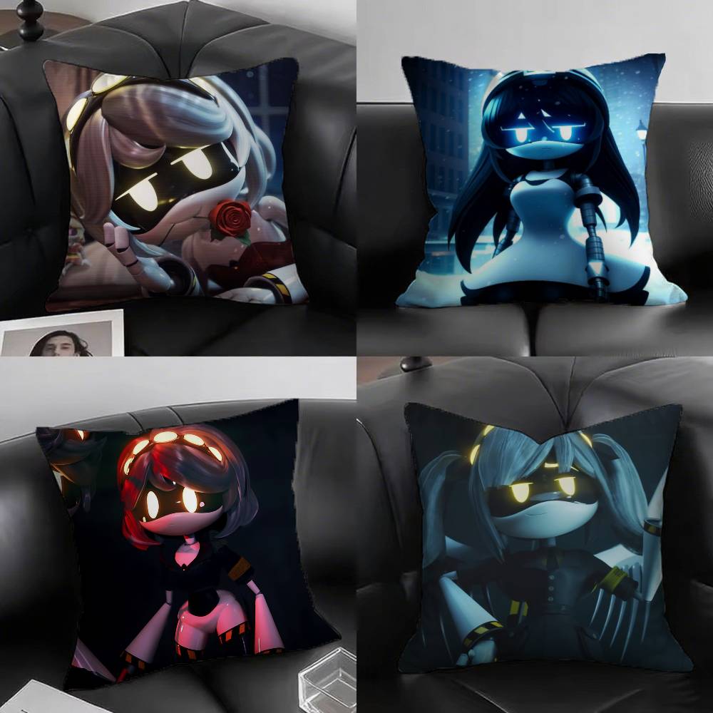 Horror Anime Murder Drones Pillow Case Fashion Square Pillowcase Bedroom Sofa Room Ins Decoration Leisure