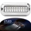 27 LED Stainless Steel Marine Navigation Light 50W Underwater Pontoon For Boat IP68 Waterproof Yachting Ship Fishing Night Lamp