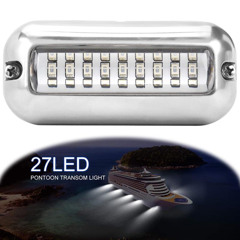 27 LED Stainless Steel Marine Navigation Light 50W Underwater Pontoon For Boat IP68 Waterproof Yachting Ship Fishing Night Lamp