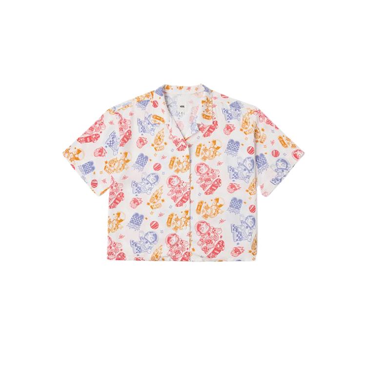 Vans X Space Molly Soft Comfortable Skin-Friendly Fashion All-Over Print Short Sleeve Shirt Women Shirts VN000RAAFGS