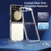 Coque de protection - BOOLING - Samsung Galaxy Z Flip 5 - Souple - Transparent/Bleu Marine - AntiChoc