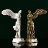 European-style Victory Goddess Figurine Sculpture Resin Handicraft Home Decoration Item Sample Room Study Piece