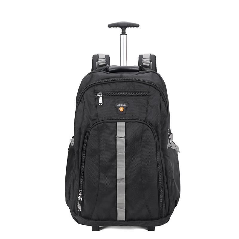 AOKING износостойкий дорожный рюкзак на колесиках 17-inch чёрный