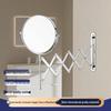 Wall-Mounted Double-Sided Folding Makeup & Magnifying Mirror for Bathroom or Hotel