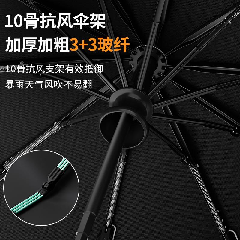 Automatic umbrella dual-purpose women's and men's sunshade sun protection reinforcement thickened wind-resistant large strong double umbrella