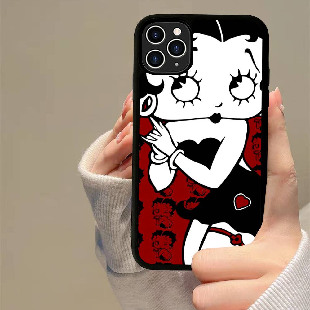 B-Betty-Cute-B-Boop Anime Phone Case For iPhone 17 16 15 14 13 Plus 12 11 Pro Max PC+TPU Cases Back Cover