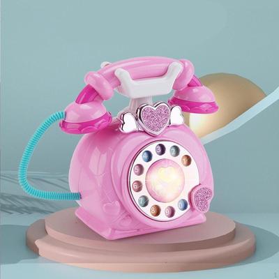 Bebek Müzikal Oyuncak Eski Moda Telefon Simülasyonu ve Sesler Çok Fonksiyonlu Retro Kablolu