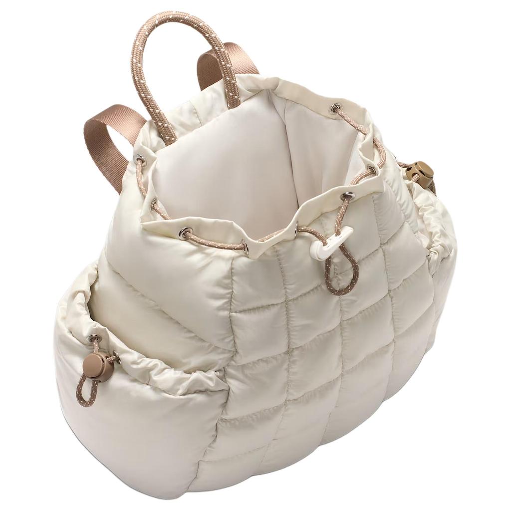 Nike 9L Sportswear Puffle Fashion Versatile Nylon Mini Backpack Women Backpack Off-White HQ6693-072