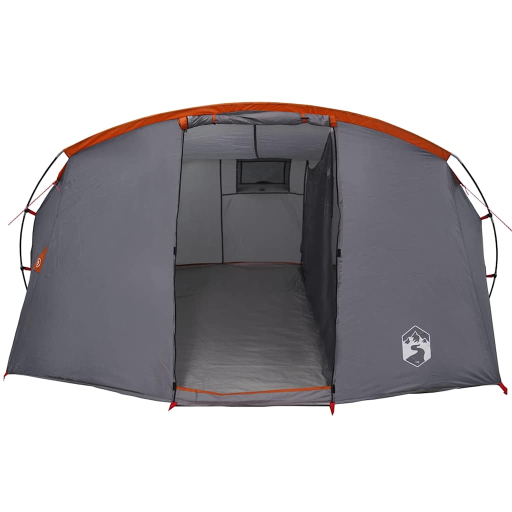 Tunnel Tent for 4 Persons Gray and Orange 318 x 275 x 140 cm