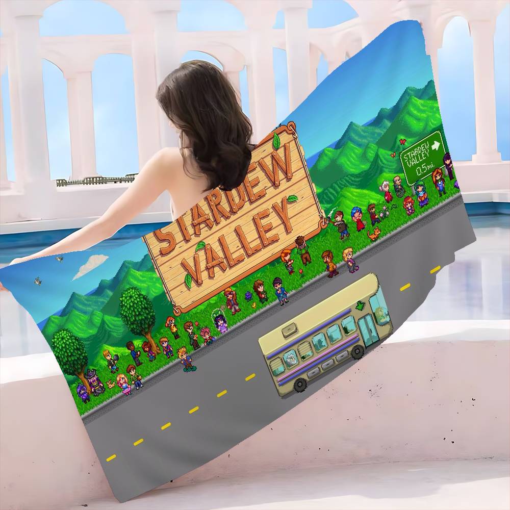 Stardew Valley Spiel Mikrofaser Strandtuch Saugfähig Schnelltrocknend Weich Yoga Schwimmen Resort Bergsteigen Handtuch