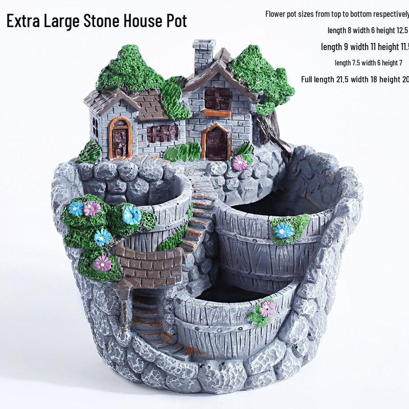 Extra-Large Hanging Succulent Pot: Multi-Diameter Micro-Landscape Decoration