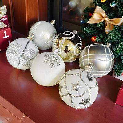 Y 6Pcs 6CM Christmas Balls Hanging Xmas Tree Pendant Ornaments for Party Wedding Decor New Year Navidad Gifts  Home Decoration