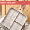 Nonstick 3-in-1 Divided Frying Pan Aluminium Square Big Grill Skillet with Bakelite Handle Omelette Egg Breakfast Frying Pan