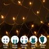 JOYFY 2 Pack of 100/150 Christmas Net Lights for Bushes Warm White Christmas Lights Outdoor Mesh Lights for Xmas Tree