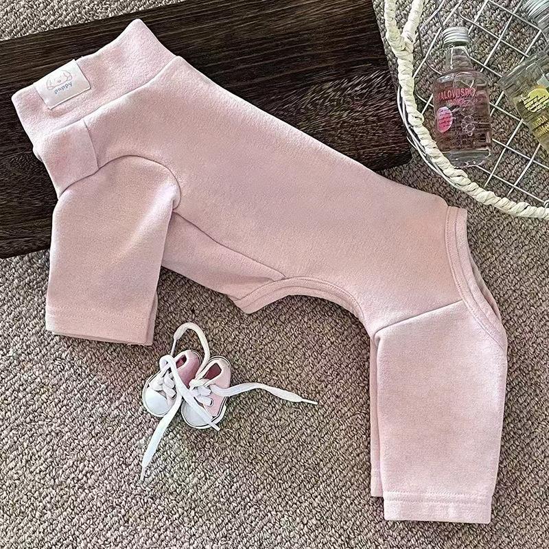 Dog German velvet warm four-legged clothes autumn and winter than bear teddy small dog cat pet bottoming shirt loungewear
