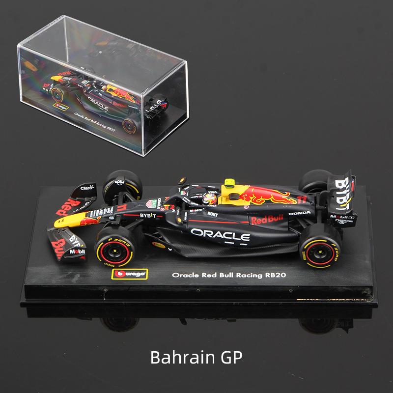 

Ббураго 1:43 2024 Модель F1 со шлемом Сплав Миниатюра Литье под давлением Гоночный автомобиль Формулы Игрушка MCL38 W15 SF24 RB20 A524