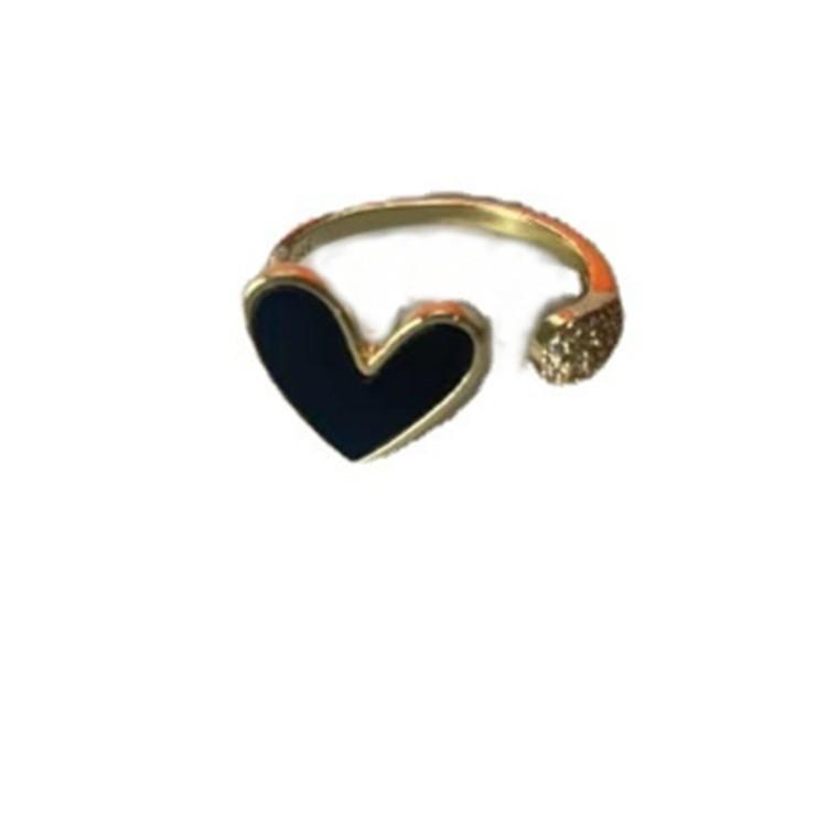 

Открытое регулируемое великолепное корейское кольцо в виде ракушки-сердца для женщин, стильная медная бижутерия J2879