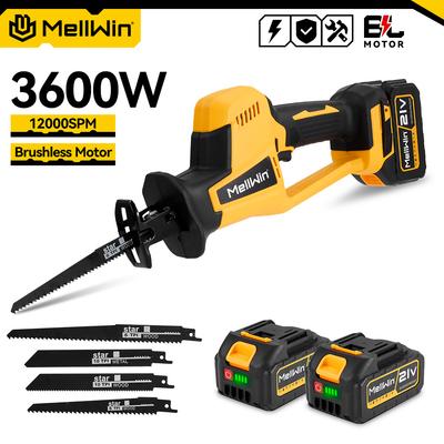 3600W Brushless Electric Reciprocating Saw Cordless Handheld Wood Metal Pipe Cutting Saw Tool For Makita 18v Battery