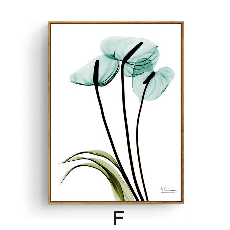 

Скандинавський живопис на полотні. Рожевий, синій, прозорий, барвиста квіткова рослина. Стиль літератури та мистецтва для плаката в коридорі. 30x40cm No Frame