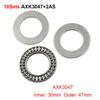 10Sets Chrome Bearing Steel Flat Needle Roller Bearing  for Plane Axial Bearing Replacement