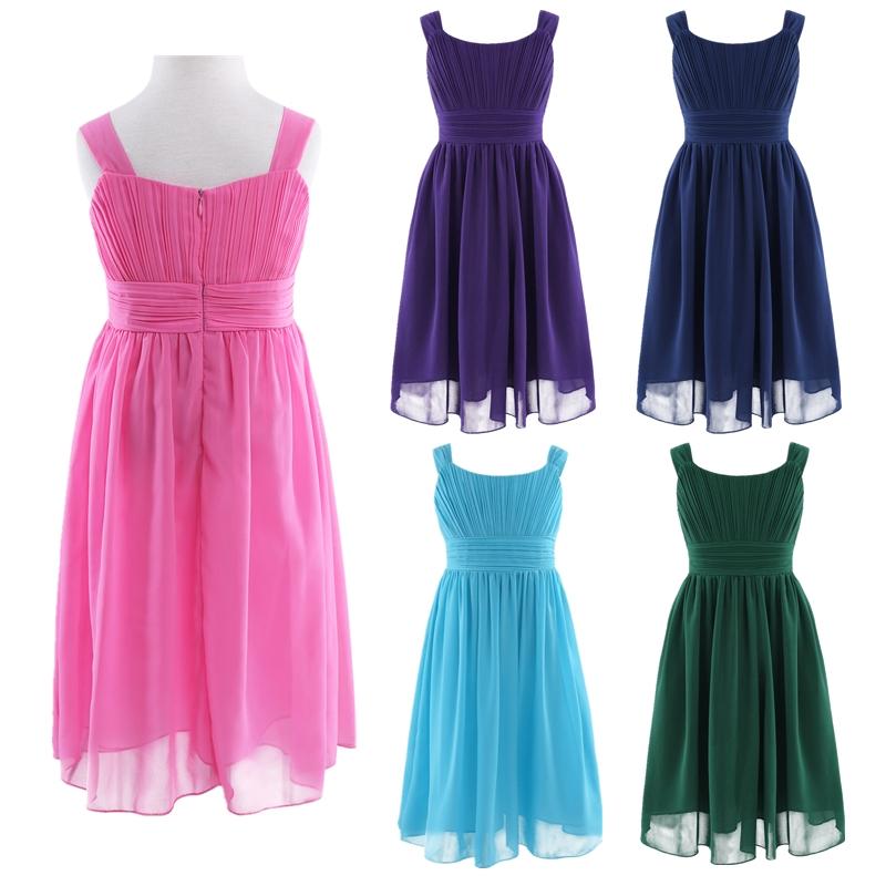 

Girls Sleeveless Pleated Dress Princess Pageant Wedding Birthday Party Prom Gowns Kids Flower Girl Dress 14-16 Years зелений