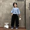 Pantaloni Jogger Patchwork Estivi per Bambini in Stile Coreano - Traspiranti, Sottili, Anti-Zanzare per Ragazzi e Ragazze.