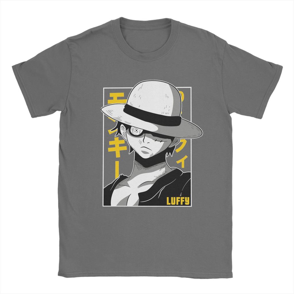 Monkey D luffy T Shirt for Men Pure Cotton Leisure TShirt O Neck Ones Pieces Tees Short Sleeve Clothes Gift Idea