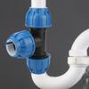 PE Plastic Water Pipe Fitting Accessories 50mm Tee Connector for Pipe Connection