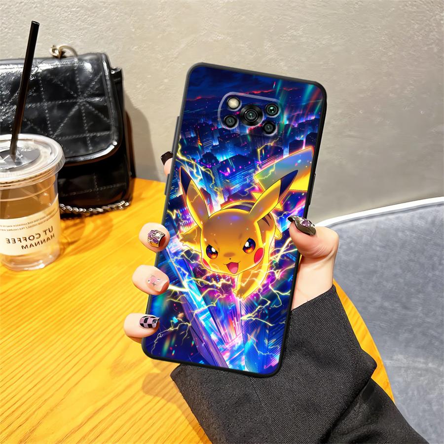 Funda Phone Cover Case for Xiaomi Poco F8 X3 X4 X5 X7 Pro F1 M3 M4 M7 Pro C75 F3 C71 C50 M5 C61 Cute Pikachu Pokemon