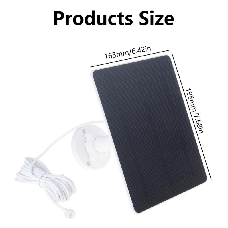 Solars Panel Charging for Outdoor Security Cameras, 5W High Efficiency with Adjustable Mount and 13ft Cable
