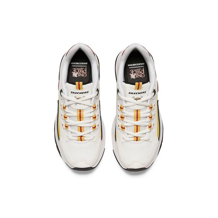 Skechers One Piece X DLites 4.0 Kollaboration Luffy Farbgebung Retro Stoßdämpfend Langlebig Atmungsaktiv Niedrig geschnitten Dad Shoes Damen Sneaker 896033-WMLT