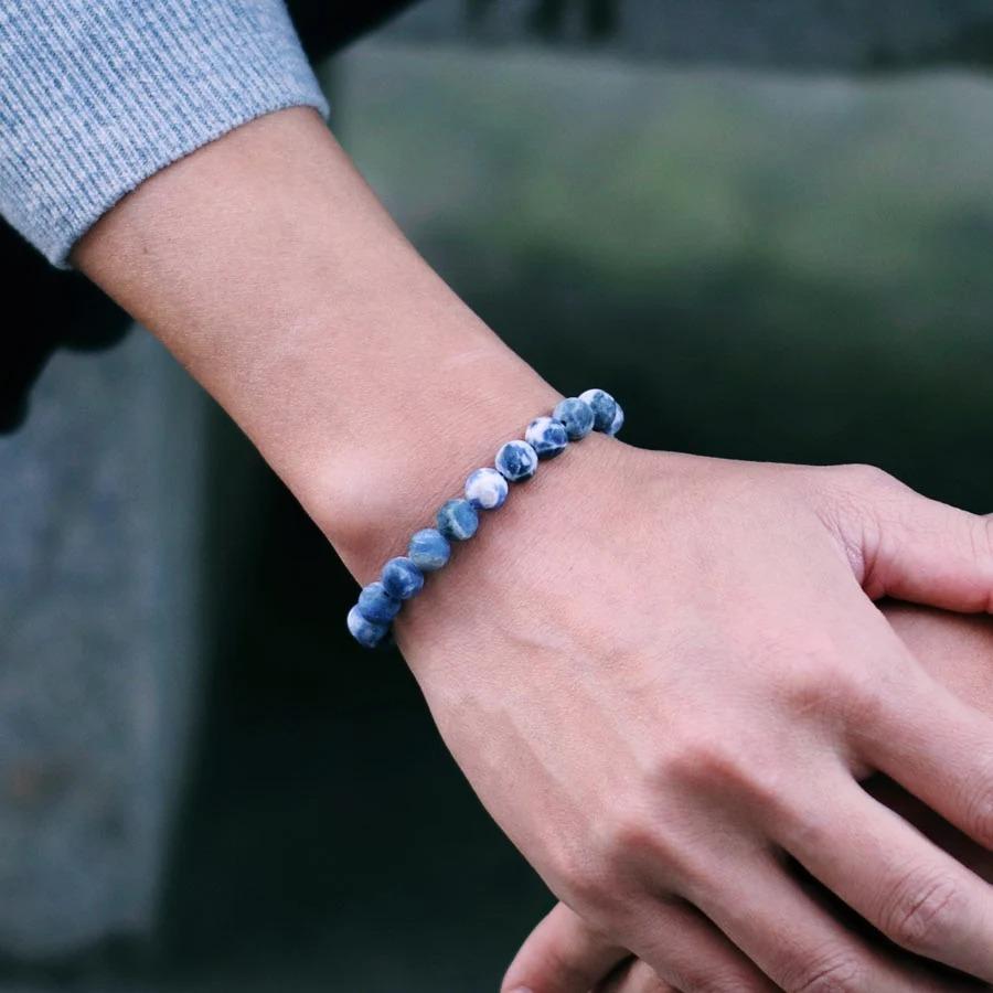 Genuine Natural Stone Bracelet Men 8mm Frosted Beaded Braslet Minimalist Gemstone Braclet Hand Accessories For Hombre Pulseria
