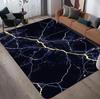 Luxury Black Marble Carpet Living Room Decoration Home Bedroom Sofa Soft Fluffy Rugs Office Coffee Tables Foldable Floor Mats