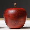 Red Rosewood Carved Apple Ornament for Home Decor, Sizes 4.0, 4.5, 5.0.