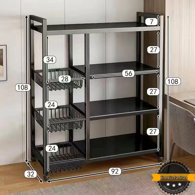 Floor-Standing Kitchen Storage Rack: Multi-Layer Vegetable, Snack & Sundries Organizer
