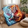Poland Football Printed Flannel Blanket Skin Friendly Warm Decorative Throw for Indoor Couch Bed Daily Use