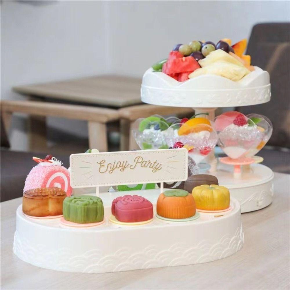 Carousel Cupcakes Holder Macarons Revolving Plates Creative Swing Tray  Birthday Party Decoration