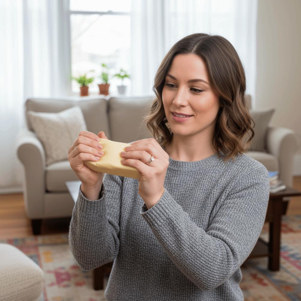Release Hand Big Butter Stick Squeezing Toy Sensory Realistic Cheesecake Bars For Adult