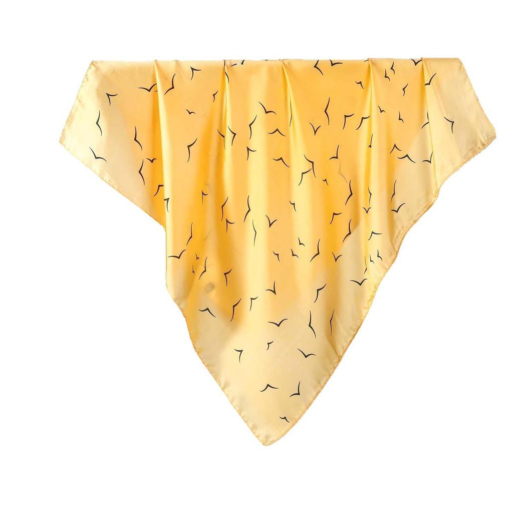 Sea Swallow Silk Scarf: Elegant Korean-Style Neckwear for Spring/Summer