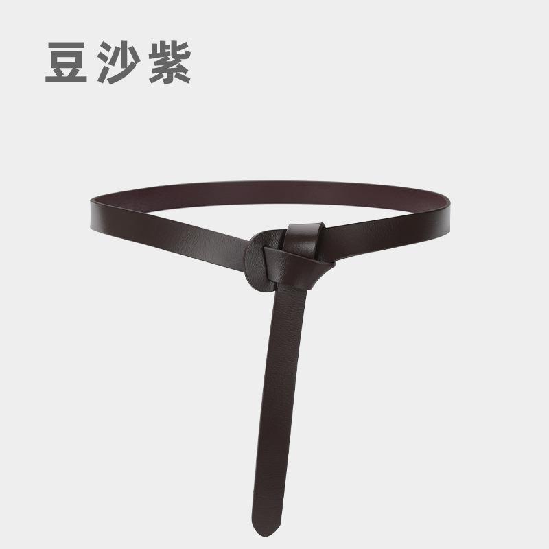 Cowhide Belt Women S Xiaoxi Decorative Trench Coat Sweater Knotted Women S Leather Belt 110cm