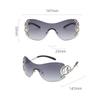 Y2K Frameless Snake Temple Sunglasses with Personalized Fashion Flair