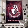 Custom Tapestry Wall Hanging, Bournemouth Football Personalized Name Text Home Wall Decor
