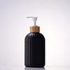 Nordic Large Capacity Vertical Stripe Glass Bottle for Hand Sanitizer, Shampoo, or Shower Gel