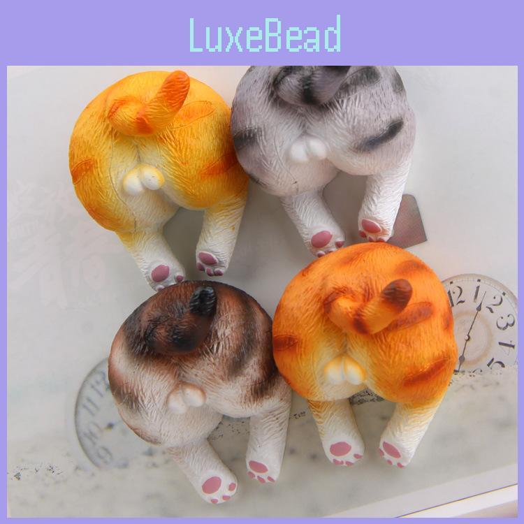 Butt Resin Cat Cartoon Fridge Magnet Creative Decor For Kids And Use Kitchen
